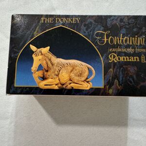 The Donkey Fontanini by Roman Nativity 1992 Seated 5" Collection (52533) In Box